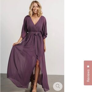 Kia Kimono Maxi Dress vintage plum
